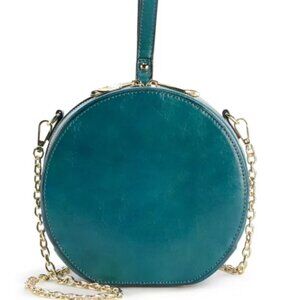 AmeriLeather satchel handbag, teal